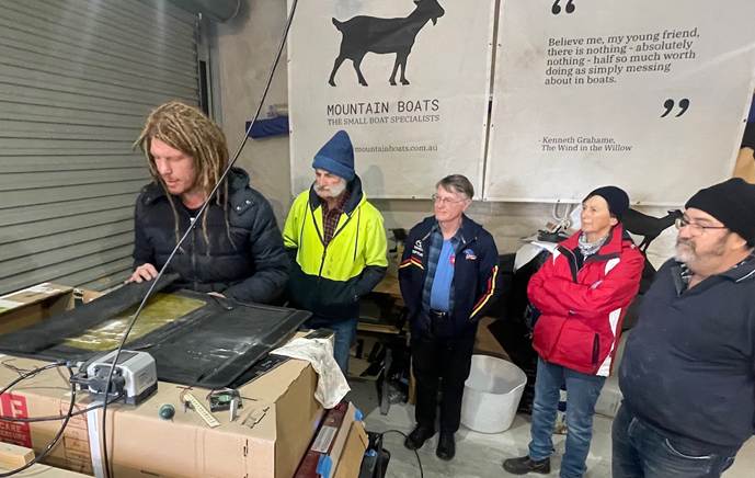 Setting up the laser cutter